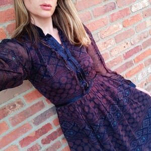 Her Excellency very rare vintage 1970s Victorian-inspired midi dress